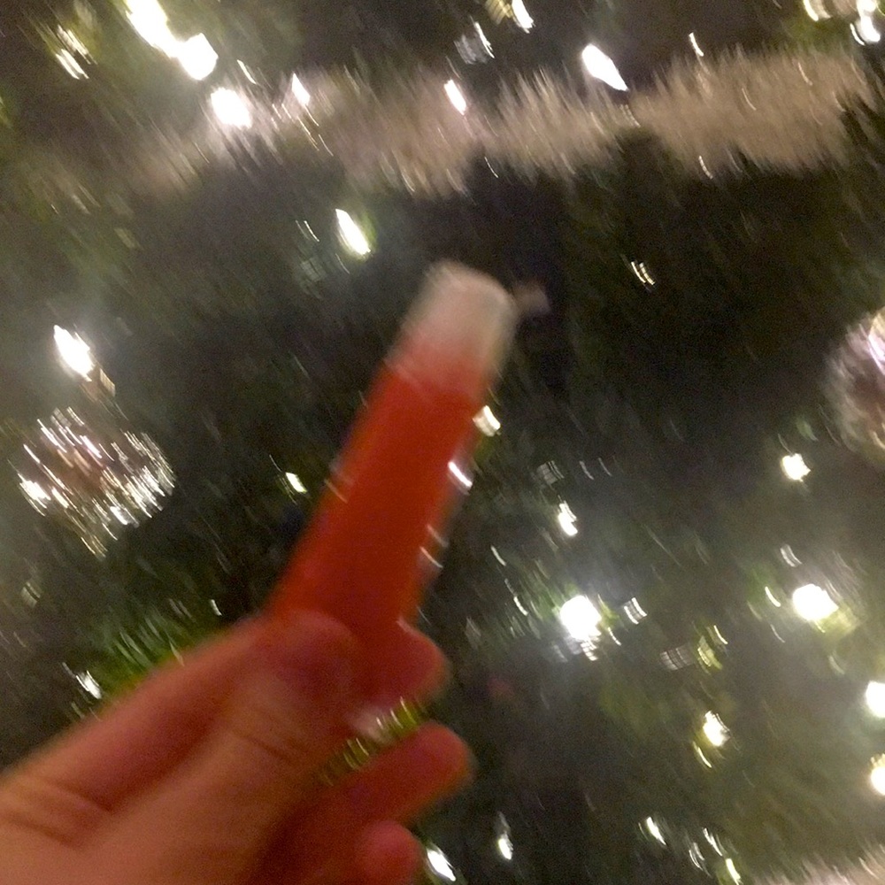 Cranberry red lipgloss